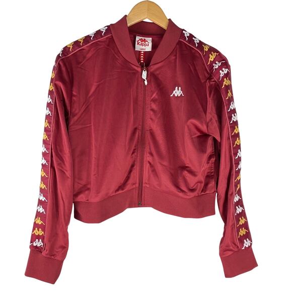 Kappa Jackets & Blazers - Kappa Banda Ponce Y2K Bomber Track Jacket Women L Red Melody Full Zip Crop NWT